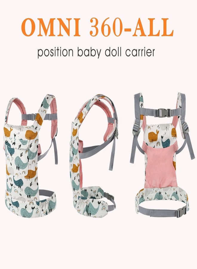 Vollence Baby Doll Carrier Front and Back Backpack Doll Carrier for 14 to 25 inch Dolls - Image 2